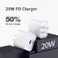 Yison 20W PD USB C Wall Charger With C To Lightning Cable White image