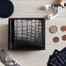 ZAYS Premium Handcrafted Crocodile Embossed Leather Bifold Wallet for Men And Women | Super Slim Durable Stylish Short Wallet image