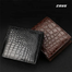 ZAYS Premium Handcrafted Crocodile Embossed Leather Bifold Wallet for Men And Women | Super Slim Durable Stylish Short Wallet image