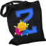 Z- Letter Canvas Shoulder Tote Shopping Bag With Flower image