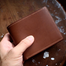Zays Handcrafted Premium Eco-Friendly Oil Pull Up Leather Bifold Short Wallet – Slim, Durable And Stylish Wallet for Unisex (Brown) image