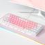 Zifriend 64 Keys 60 Percent Mechanical Keyboard Blue Switches Hot Swappable White Pink image