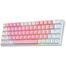 Zifriend 64 Keys 60 Percent Mechanical Keyboard Blue Switches Hot Swappable White Pink image