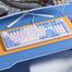Zifriend 98 Keys Mechanical Keyboard Blue Switches Hot Swappable Blue White image