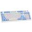 Zifriend 98 Keys Mechanical Keyboard Blue Switches Hot Swappable Blue White image