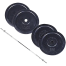  Adjustable Weight Lifting Set - 30 kg Black Plate with 3 Feet Bar image