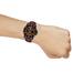  CASIO Analog Dark Brown Leather Strap Men's Watch image