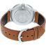  CASIO Men's Blue Dial Brown Leather Band Analog Men's Watch image