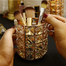 Crystal Makeup Storage Brush Holder Cosmetic Box Golden image