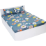  Double King Size Flat Bed Sheet Set (7.5 By 8.5 Feet) With Two Pillow Covers image