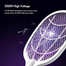  Joykaly YG-329D 2-in-1 UV Light Electric Rechargeable Mosquito Bat with Stand, Lithium Battery, USB Charging image