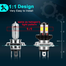  Motorcycle Headlight Waterproof 4 Side Led H4 Socket Hi Lo Beam Moto Led 6000K White 12V 1200LM 1 Pcs image