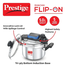  Prestige FLIP-ON TRI-PLY Stainless Steel Pressure Cooker with Glass Lid Silver and Black, Innovative Lock Lid with Spillage Control image