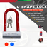  U Shape Motorcycle Bicycle Door Lock Alloy Made Anti-Theft Anti-Corrosion Cylinder China Lock For Bike Random Color 1Pcs image