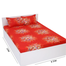 Bed Sheet 100 Percent Cotton King Size Bed Sheet Set with Two Pillow Covers-Red image