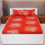 Bed Sheet 100 Percent Cotton King Size Bed Sheet Set with Two Pillow Covers-Red image