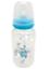 Alpha Baby Feeding Bottle with Soft Silicone Nipple 120ml (Glass) - Blue image