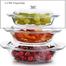 ginoya brothers Glass Casserole Classic Deep Round Oven And Microwave Safe Serving Bowl With Glass Lid image