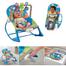 Infant to Toddler Rocker with Music and Vibration Baby Bouncer- Pink and Blue (68112 and 68110) image